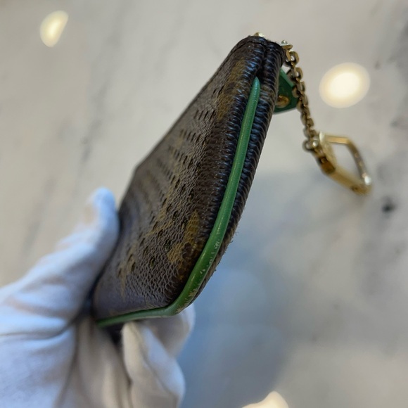 Louis Vuitton Limited Edition Green Monogram Perforated Pochette Cles Key Pouch - Picture 4 of 10